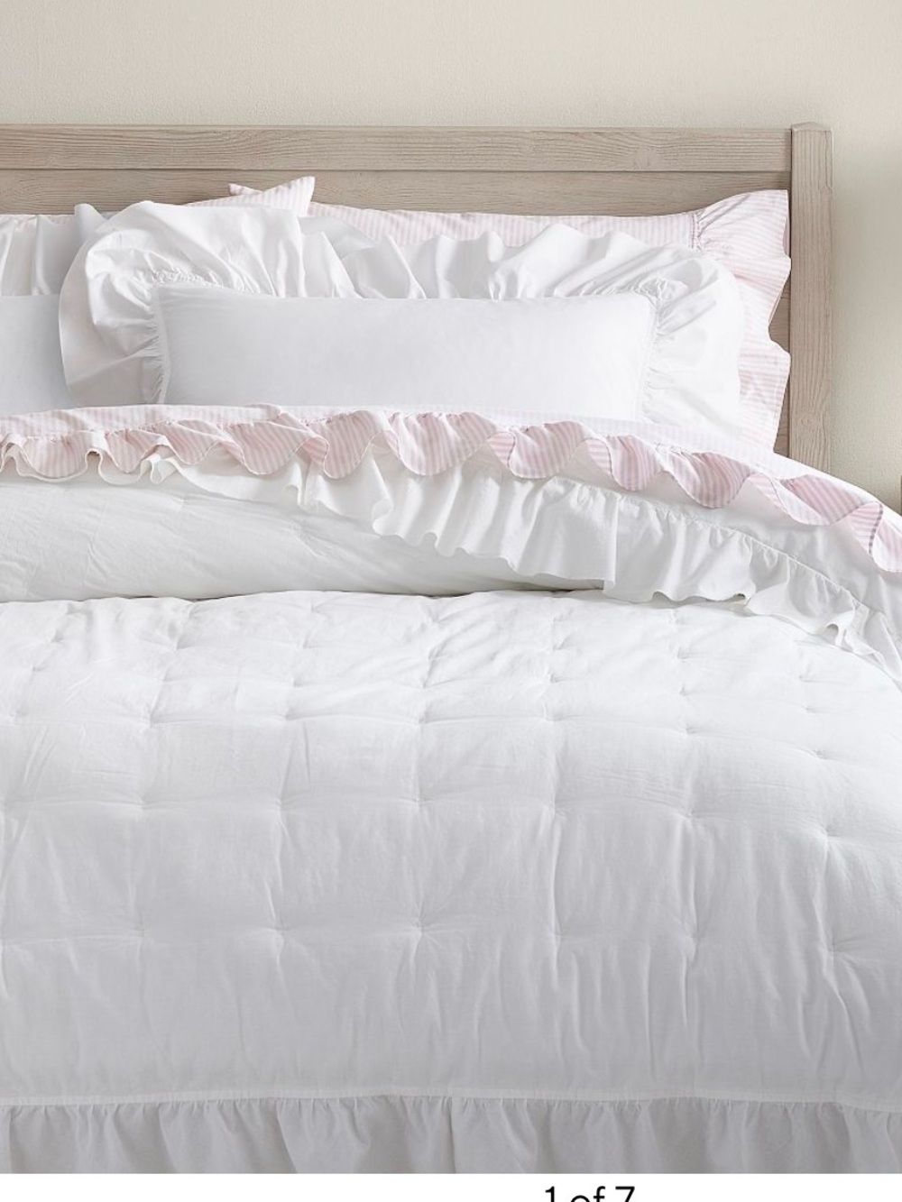Pottery barn teen Washed Cotton Ruffle Comforter twin xl